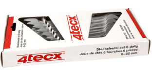 4tecx Set steeksleutels 8-delig (6-22mm)