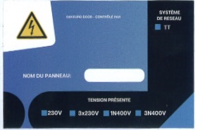 Autocollant panneau domestique FR 