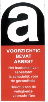Asbestos sticker